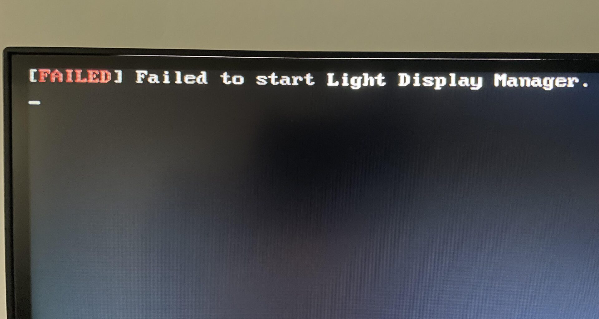 failed to start light display manager
